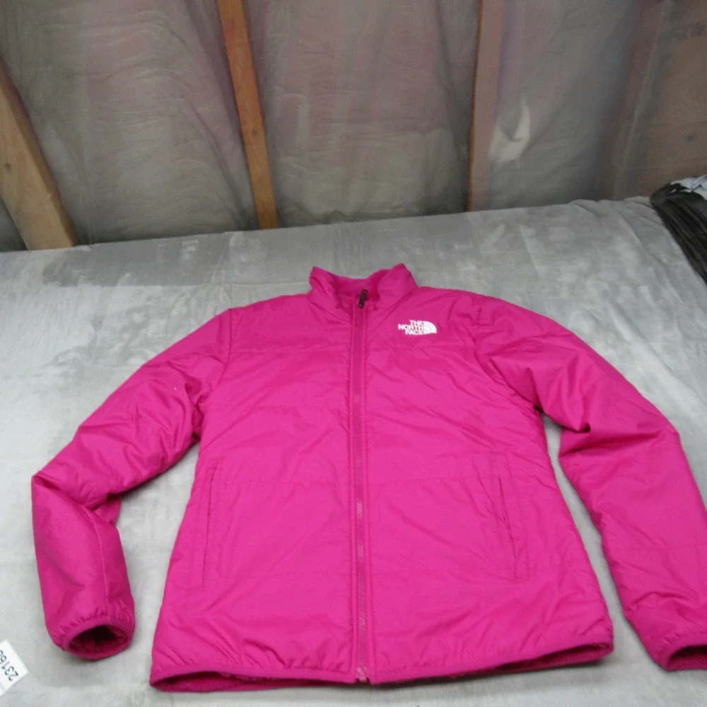 North Face Jacket Teen Girls XL 14/16‎ Pink Mossbud Reversible Insulated Puffer